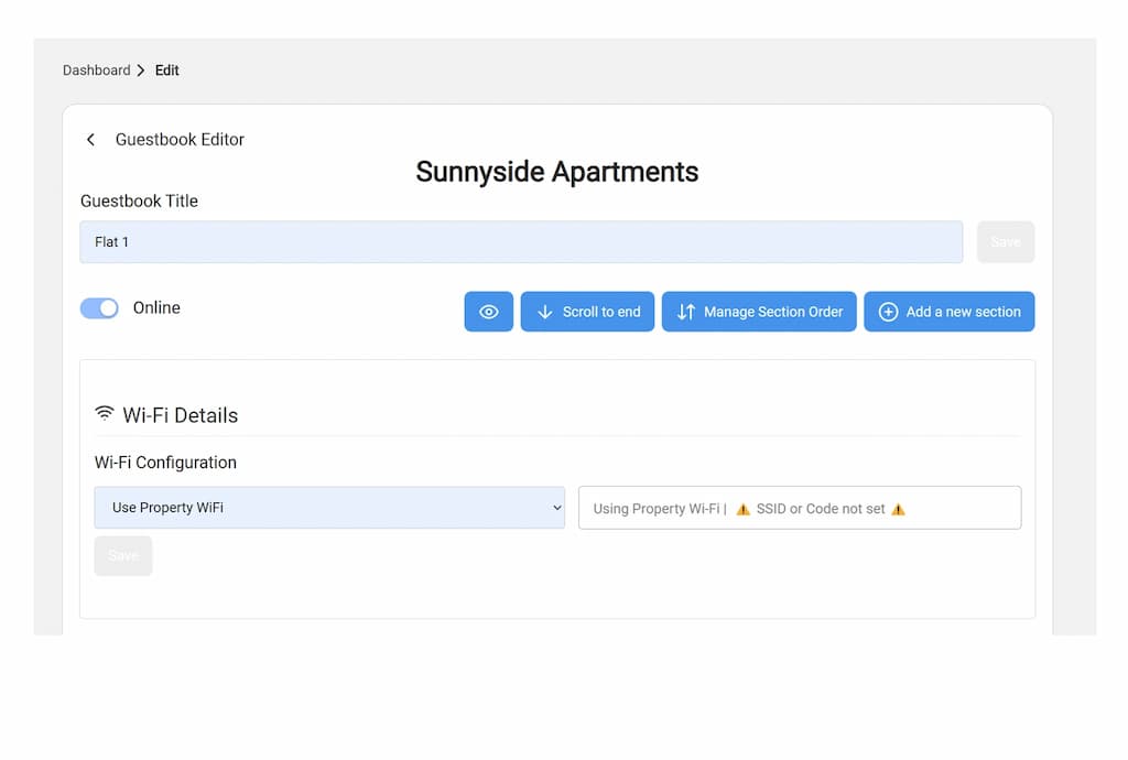 Add Guestbook Information